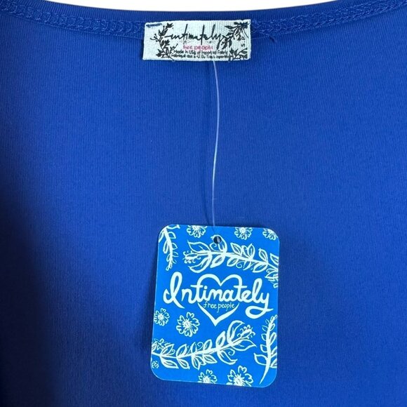NWT Free People Intimately Free Truth Or Square Long Sleeve Bodysuit Blue Size S - Picture 7 of 8